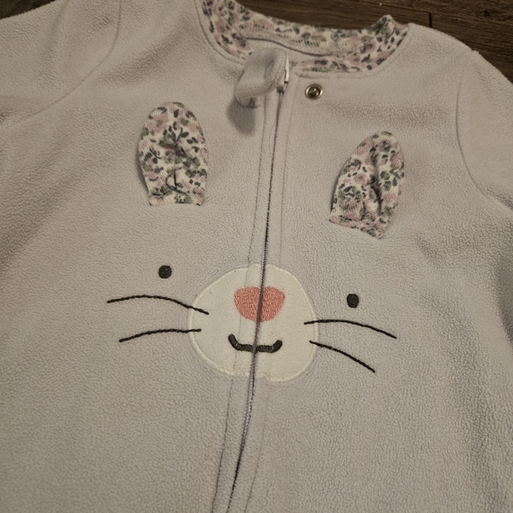 3 Pack! Three Fleece Sleepers, Carters, Baby Girl, 12 Months. - Picture 7 of 12